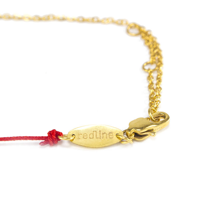 Браслет Redline с цепочкой цвета желтого золота и фианитом Арт. BS087SL