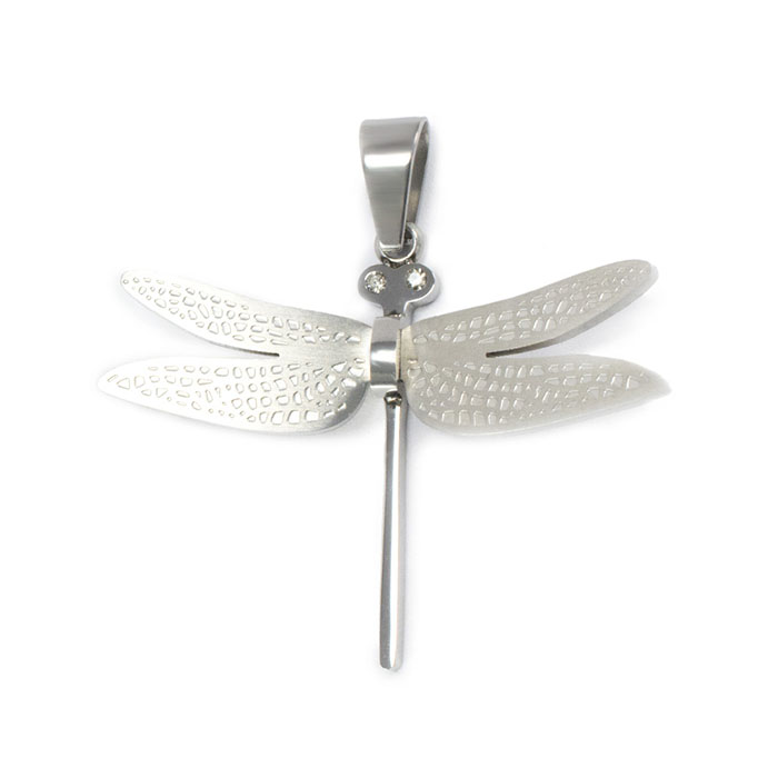 Кулон Стрекоза с серебристыми крыльями Арт. PD010SL