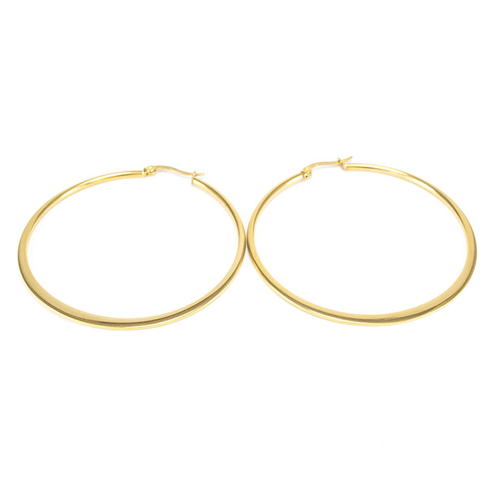 Сережки-кольца золотистые диаметр 55мм Арт. ER089SL